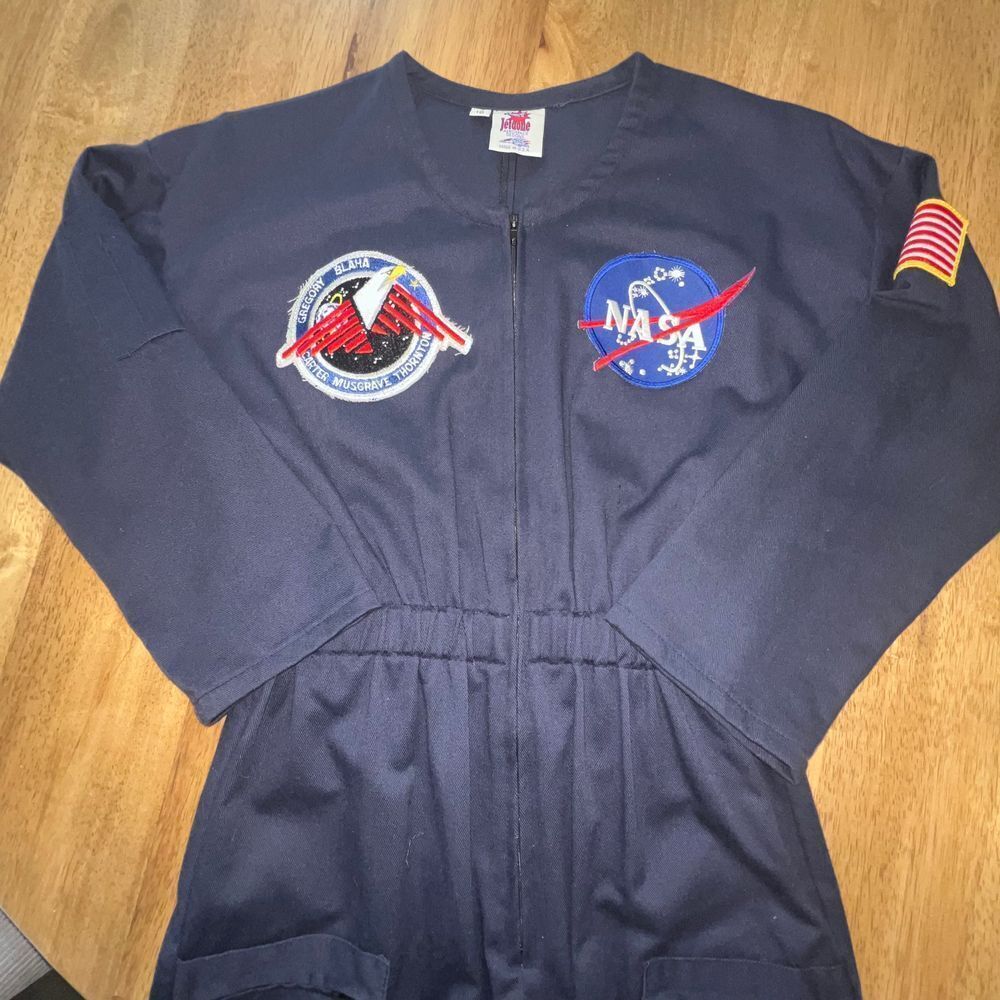JETAONE Kids sz 10‎ Blue Aerospace Jumpsuit Flight Suit Nasa costume - Picture 14 of 16